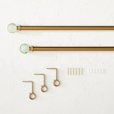Faux Jade Ball Curtain Rod Brass - Opalhouse™ Designed With Jungalow™ - Image 2