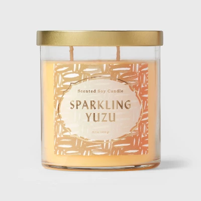 Lidded Glass Jar Candle Sparkling Yuzu - Opalhouse⢠- Image 3