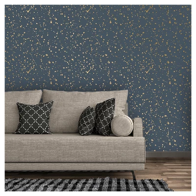Celestial Peel & Stick Wallpaper Navy/Gold - Opalhouseā¢: Removable Vinyl, Self-Adhesive, Stain-Resistant, 27.5 Sq Ft Coverage - Image 5