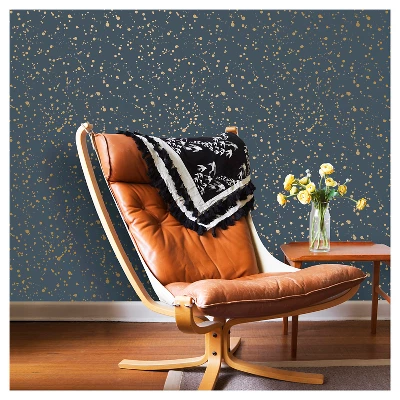 Celestial Peel & Stick Wallpaper Navy/Gold - Opalhouseā¢: Removable Vinyl, Self-Adhesive, Stain-Resistant, 27.5 Sq Ft Coverage - Image 4