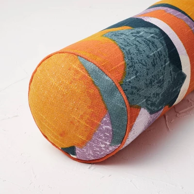 Oversized Bolster Jungalow Geo Print Decorative Throw Pillow - Opalhouse™ Designed With Jungalow™ - Image 3