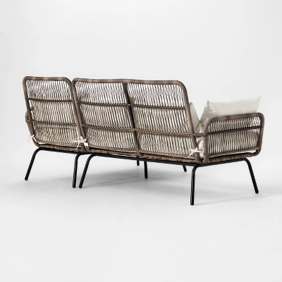 Latigo Patio Sectional Gray/Brown/Linen - Opalhouse⢠- Image 3