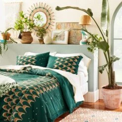 Full/Queen Printed Comforter & Sham Set Teal - Opalhouseâ„¢ Designed With Jungalowâ„¢