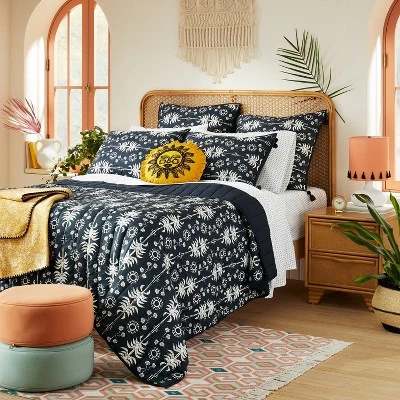 Round Embroidered Sun Fringe Decorative Throw Pillow Gold - Opalhouse™ Designed With Jungalow™