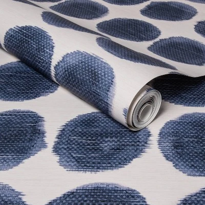 Textile Dot Peel & Stick Wallpaper Blue - Opalhouseā¢: Removable, Repositionable, Stain-Resistant, Washable Vinyl - Image 4