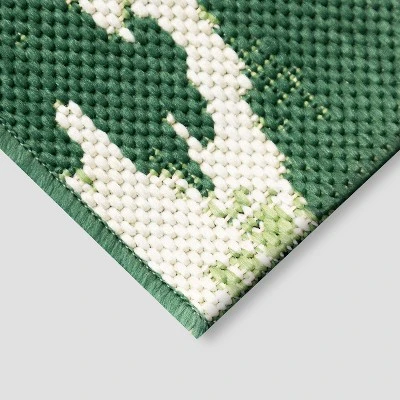 5' X 7' Peacock Ikat Outdoor Rug Green - Opalhouseā¢