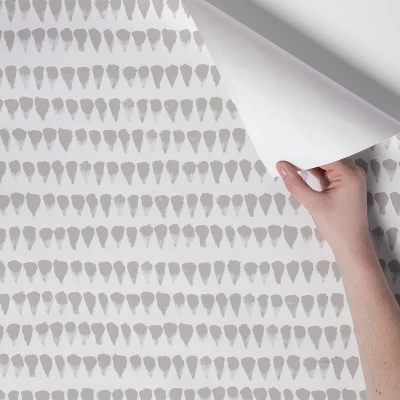 Abstract Striped Peel & Stick Wallpaper Gray/White - Opalhouseā¢: Removable, Repositionable, Stain-Resistant Vinyl - Image 3