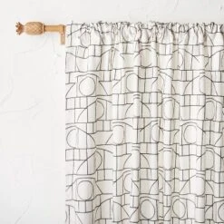 1pc Light Filtering Embroidery Bridges Window Curtain Panel White - Opalhouseâ„¢ Designed With Jungalowâ„¢