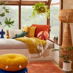 Diamond Textured Woven Square Throw Pillow - Opalhouseâ„¢ Designed With Jungalowâ„¢