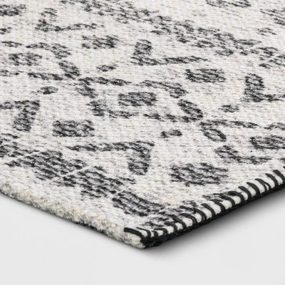 Diamond Printed Accent Aztec Rug Black - Opalhouse⢠- Image 2