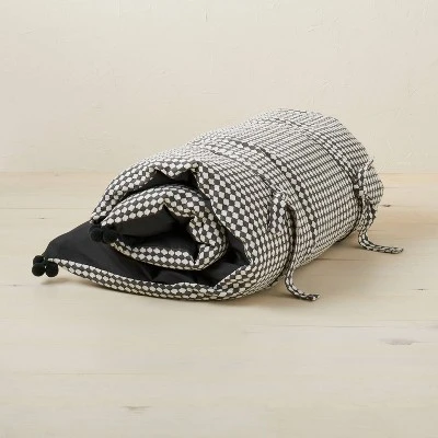 Woven Textured Lounge Pillow Dark Gray/Off-White - Opalhouse™ Designed With Jungalow™ - Image 2