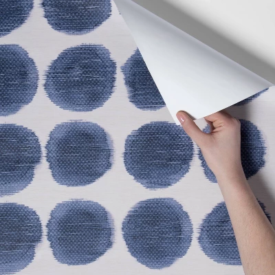 Textile Dot Peel & Stick Wallpaper Blue - Opalhouseā¢: Removable, Repositionable, Stain-Resistant, Washable Vinyl - Image 3